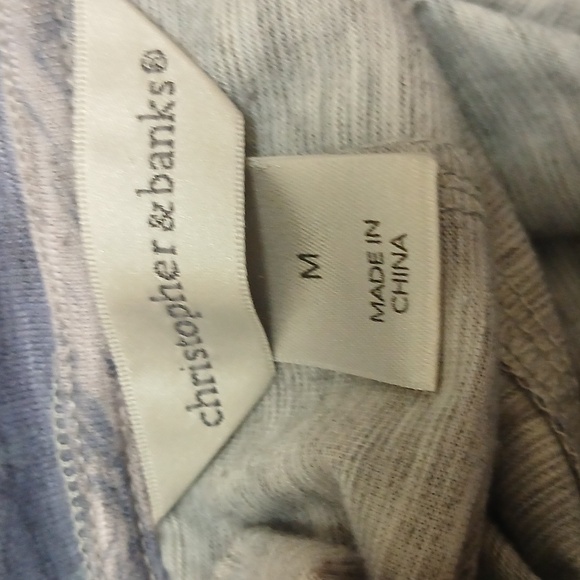 Christopher & Banks Blue, Gray, And Purple Wave Ombre Top Size M - Picture 10 of 10
